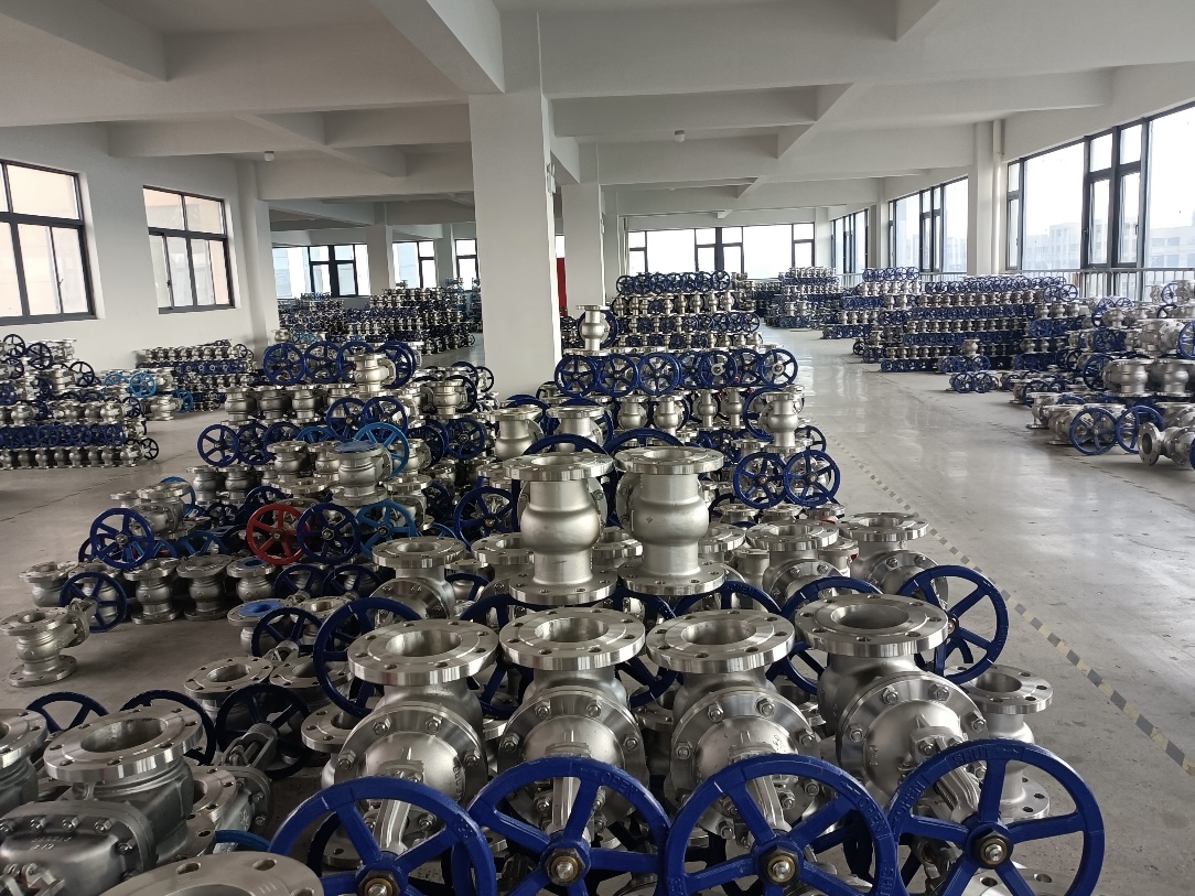 ball valves in workshop